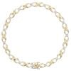 9ct Yellow And White Gold 0.15ct Brilliant Cut Diamond Infinity Link Bracelet 7"