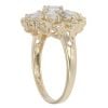 9ct Yellow Gold Coated Topaz Cluster Ring