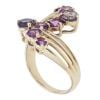 9ct Yellow Gold Four Row Amethyst Wrap Ring
