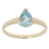 9ct Yellow Gold Aquamarine Solitaire Ring
