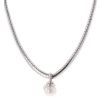 18ct White Gold Large Pearl Pendant and Chain 16"