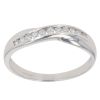9ct White Gold 0.25ct Brilliant Cut Diamond Crossover Ring