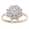 9ct Yellow Gold Cubic Zirconia Cluster Ring