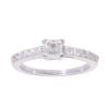 18ct White Gold 0.75ct Asscher Cut Diamond Solitaire Ring
