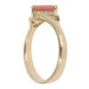 18ct Yellow Gold 0.05ct Diamond and Pink Sapphire Fancy Ring