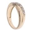 9ct Yellow Gold 0.25ct Brilliant Cut Diamond Crossover Ring