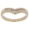 9ct Yellow Gold 0.15ct Diamond Wishbone Ring