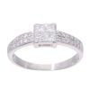 18ct White Gold 0.55ct Princess Cut Diamond Cluster Ring