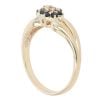 9ct Yellow Gold 0.05ct Diamond And Sapphire Cluster Ring
