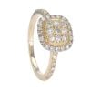 9ct Yellow Gold Diamond Cluster Shoulders Ring by Anya Belle