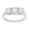 18ct White Gold 1.10cts Brilliant Cut Diamond Trilogy Ring