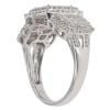 18ct White Gold 1.00ct Princess and Brilliant Cut Diamond Triple Cluster Ring