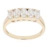 9ct Yellow Gold Colourless Gemstone Five Stone Ring