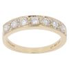 14ct Yellow Gold Cubic Zirconia Half Eternity Ring