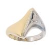 18ct Yellow And White Gold Cubic Zirconia Ring
