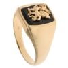 9ct Yellow Gold Onyx Welsh Dragon Signet Ring