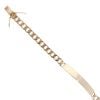 9ct Yellow Gold Curb I.D Bracelet 9"