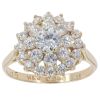 9ct Yellow Gold Cubic Zirconia Cluster Ring