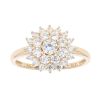 9ct Yellow Gold Cubic Zirconia Cluster Ring