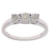 9ct White Gold 0.15ct Diamond Trilogy Ring
