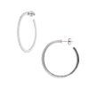 Silver Cubic Zirconia Hoop Earrings by Icesia