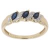 9ct Yellow Gold 0.10ct Diamond and Sapphire Dress Ring