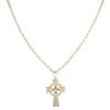 9ct Yellow Gold Celtic Patterned Cross Pendant And Chain 22"