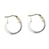 14ct Yellow White and Rose Gold Greek Key Trio Hoop Earrings