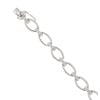 9ct White Gold 0.25ct Brilliant Cut Diamond Bracelet 7.5"