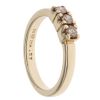 9ct Yellow Gold 0.27ct Brilliant Cut Tinted Diamond Trilogy Ring