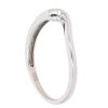 9ct White Gold 0.04ct Diamond Wishbone Ring