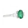 18ct White Gold Diamond And Emerald Ring