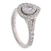 14ct White Gold 0.81ct Diamond Cluster Ring