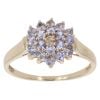 9ct Yellow Gold Tanzanite Cluster Ring
