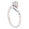 Platinum 0.33ct Brilliant Cut Diamond Solitaire Twist Ring