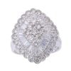 18ct White Gold 2.00ct Brilliant And Baguette Cut Diamond Cluster Ring