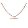 9ct Rose Gold Albert T-Bar Chain 18"