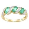 9ct Yellow Gold Diamond and Emerald Dress Ring
