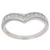 9ct White Gold 0.33ct Diamond Wishbone Ring