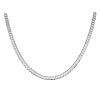 Silver Flat Curb Chain 20" By Icesia Gents