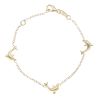 18ct Yellow Gold Dolphin Bracelet 6"