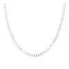 Silver Curb Chain 20"  by Icesia