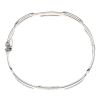 9ct White Gold Cubic Zirconia Hinged Bangle
