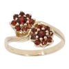 9ct Yellow Gold Garnet Cluster Ring