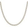 9ct Yellow and White Gold Diamond Cut Double Curb Chain 18"
