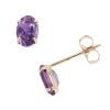9ct Yellow Gold Amethyst Stud Earrings