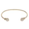 9ct Yellow Gold Cubic Zirconia Torque Bangle