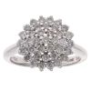 9ct White Gold 1.00ct Brilliant Cut Diamond Cluster Ring