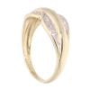 18ct Yellow Gold Cubic Zirconia Leaf Ring