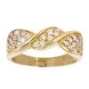 18ct Yellow Gold Cubic Zirconia Twist Ring